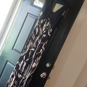 Black and white maxi dress XL with halter top